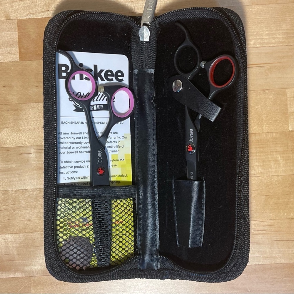 Joewell Briskee Professional Hair Shears Set Japanese Cobalt Scissors 2 Piece